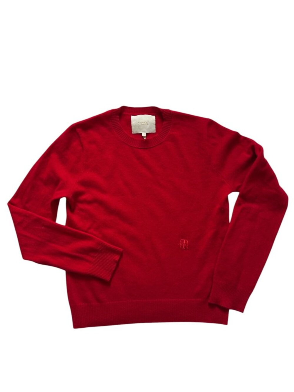 Maje Red Cashmere Crewneck Sweater — Size 1
